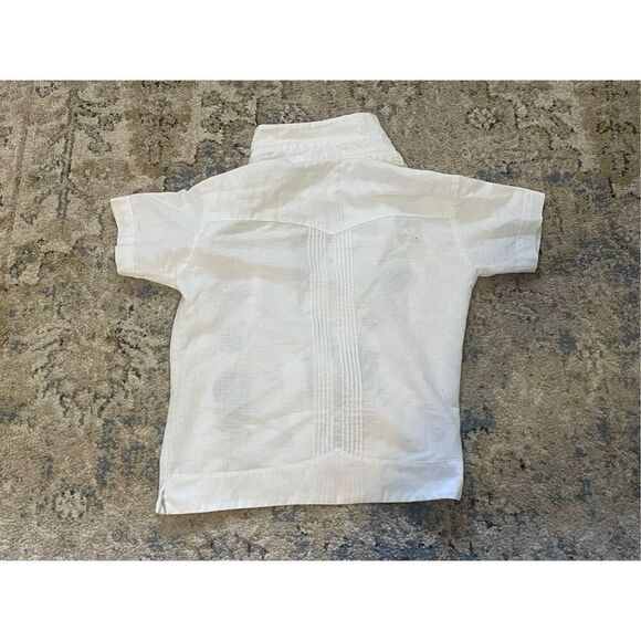 Boys Kids STAR WARS Collared Shirt SZ 10 Cubans Linen Embroidered So Cute - Picture 2 of 16